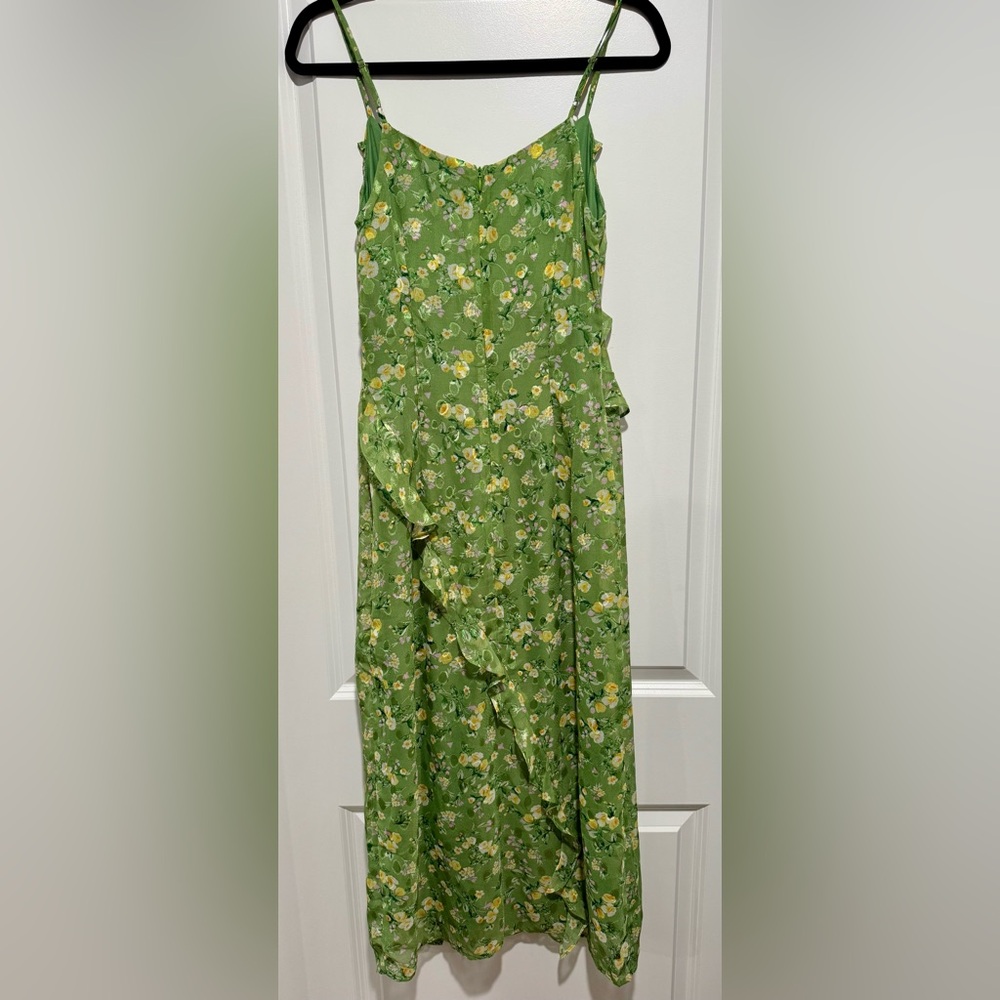Lush Green Floral Midi Dress - Picture 4 of 4